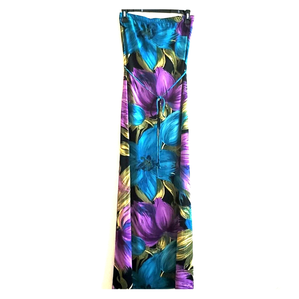 Beautyful Floral Straples Dress Sz S